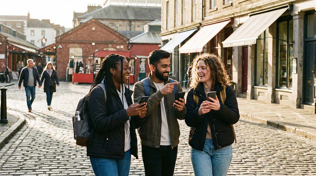 A team mid-investigation on the streets of Ottawa